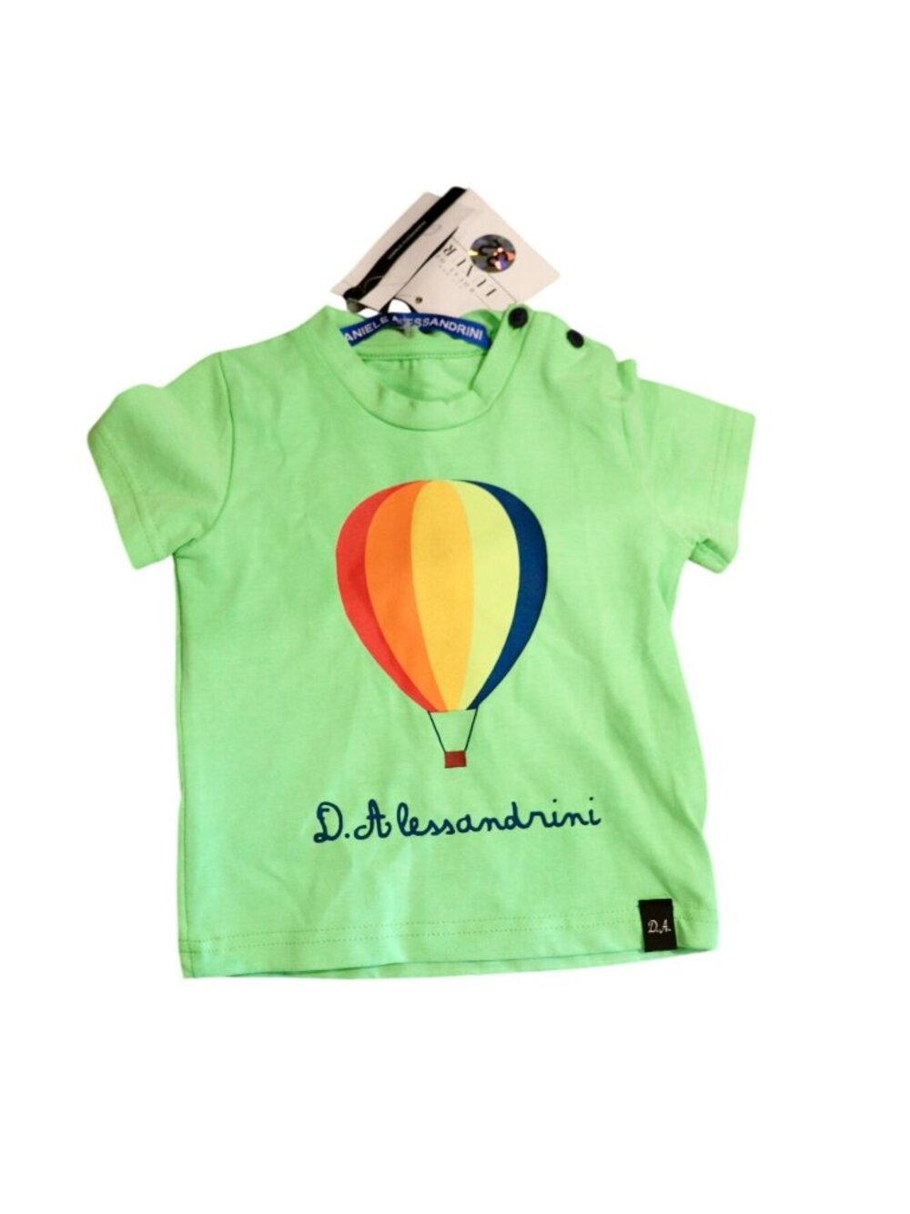 Daniele Alessandrini Baby T-Shirt With Rainbow Balloon,Size 6M NWT